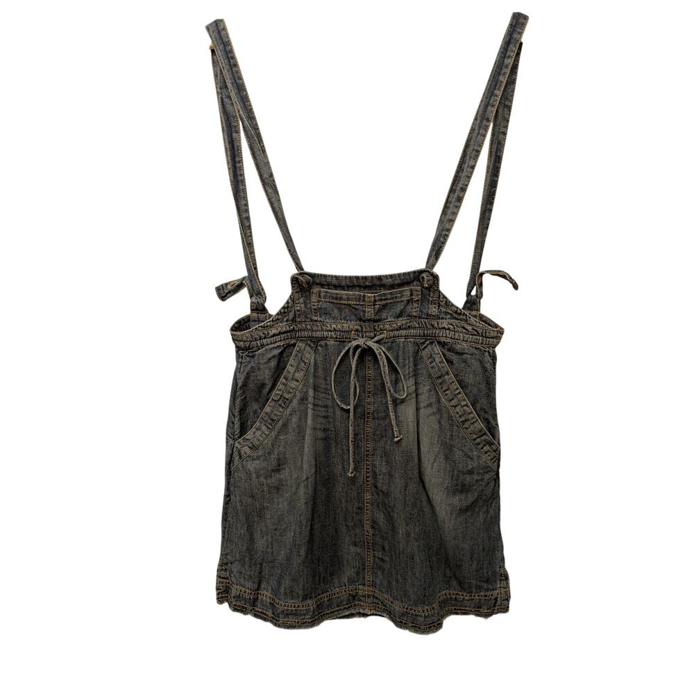 Pilcro Anthropologie‎ Denim Overall Skirt Blue Cotton Mini Boho Y2K Twee